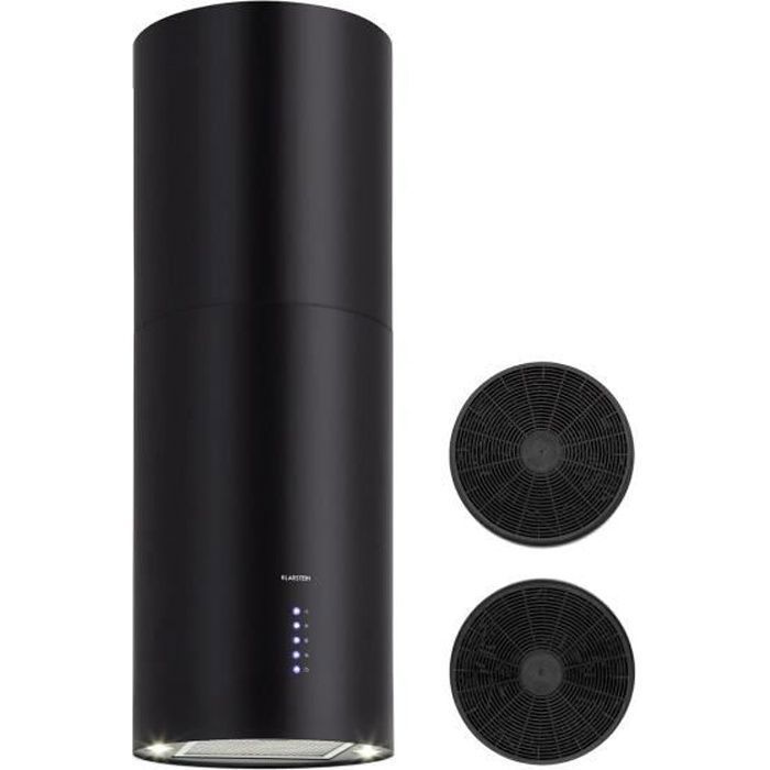 Hotte - Klarstein Beretta - îlot - 650m³-h - recyclage d´air - noir