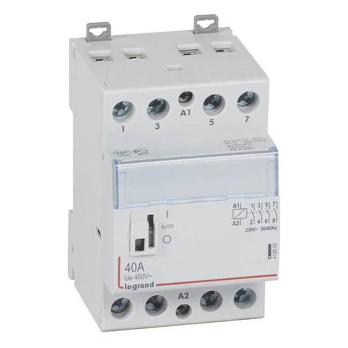 Contacteur de puissance 230V 4 contacts 40A 4F legrand-412553 - Contacteur tétrapolaire 40A 4F