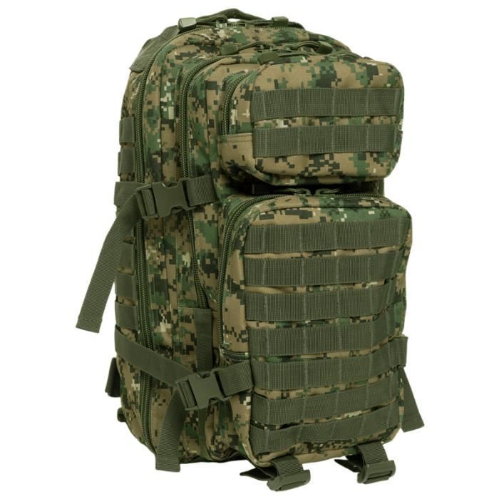 Mil-Tec Molle US Assault Pack Petit Digital Woodland - Homme