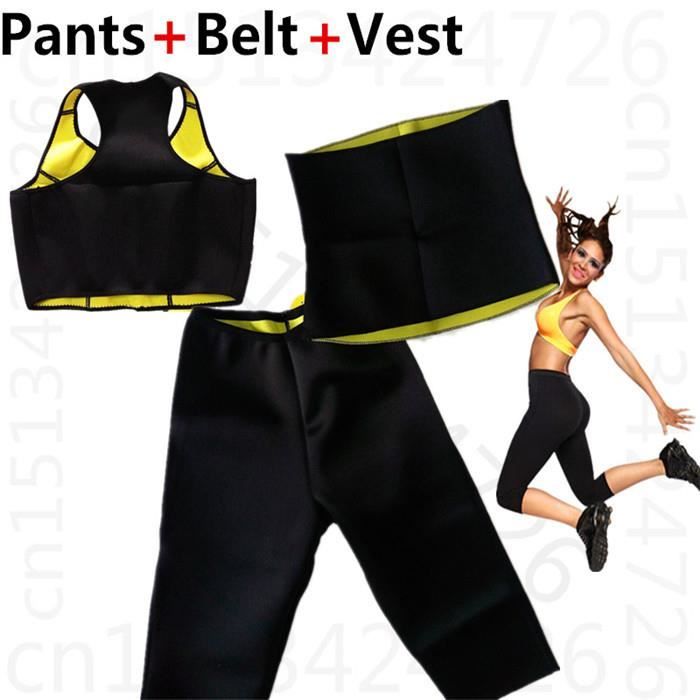 pantacourt legging hot shaper + ceinture + brassiere sudation intensive minceur sauna