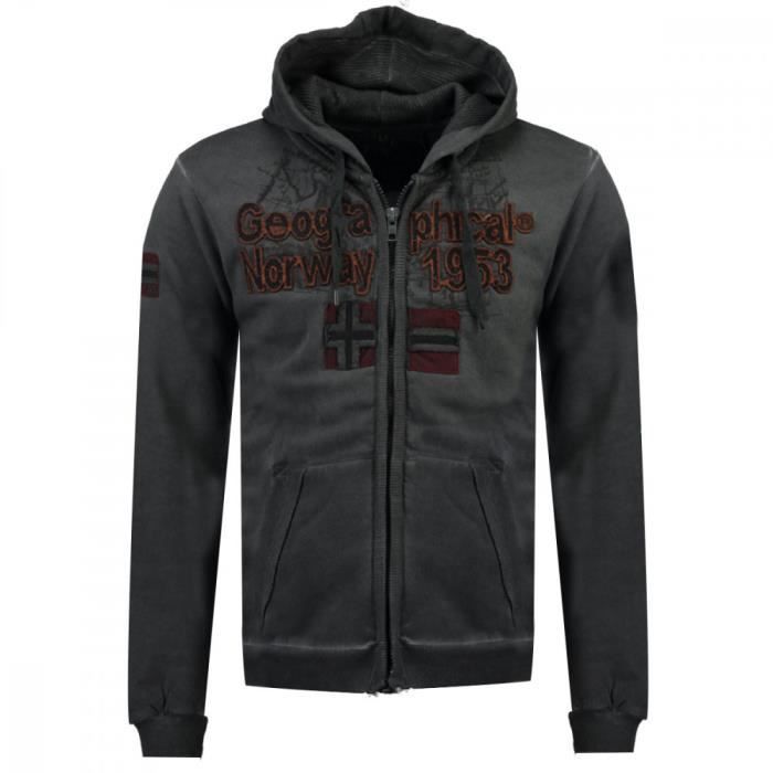 Sweat gris foncé homme Geographical Norway Gimdo