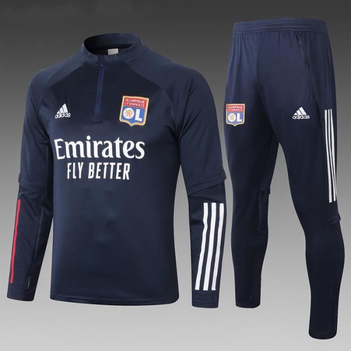 Survêtement Foot Homme Lyon Lyonnai,Maillot Foot Enfants Garçon Homme 2021 Survêtement Foot Maillot de Foot,Haut et Pantalon