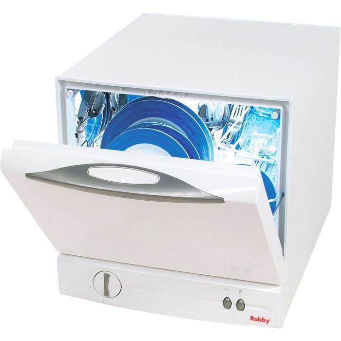 Robby - lave-vaisselle compact 4 couverts a pose-libre blanc- mini clean