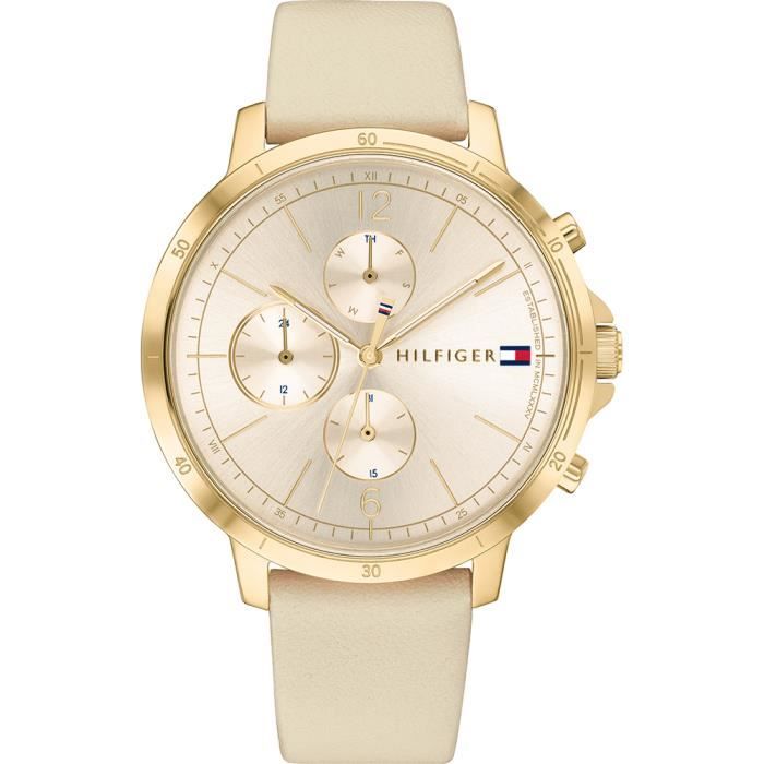 Tommy Hilfiger-Montre Multi-Cadrans pour Femmes à movement Quartz en Cuir - 1782192