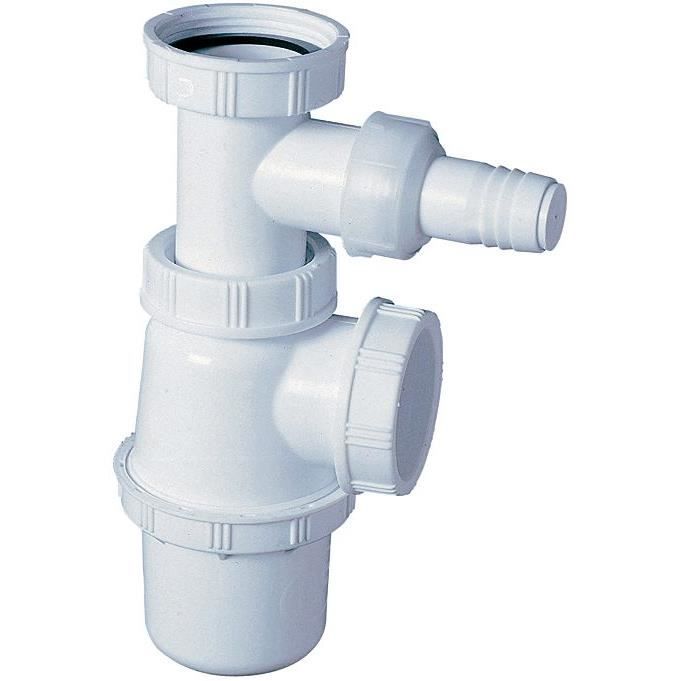 Siphon d'évier avec prise machine à laver
