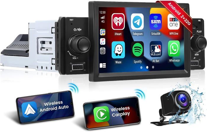 Autoradio Android 13 Per Nissan Micra K12 2002-2009 - 9 Pollici Touch, CarPlay Wireless, GPS, 2+32GB, Con Retrocamera
