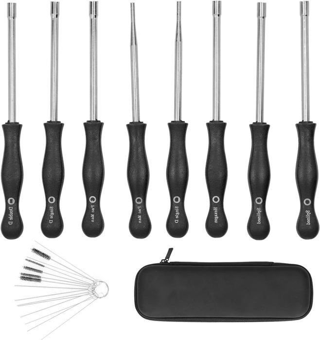 Kit Complet 10 Pièces Réglage Carburateur + Testeur Allumage + Brosses Nettoyage - Compatible Stihl, Husqvarna, ECHO, Poulan - Outil Pro ADEFOL
