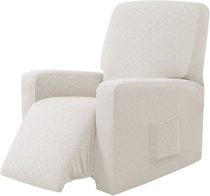 PETCUTE Housse De Fauteuil à Oreilles Extensible - Protecteur Élastique 2 Pièces Pour Chaise