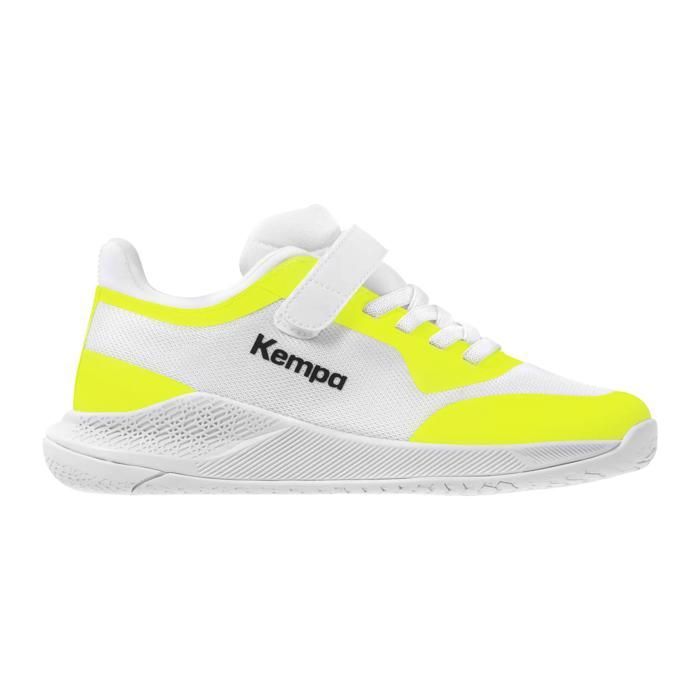 Chaussures indoor enfant Kempa Kourtfly - blanc/jaune fluo