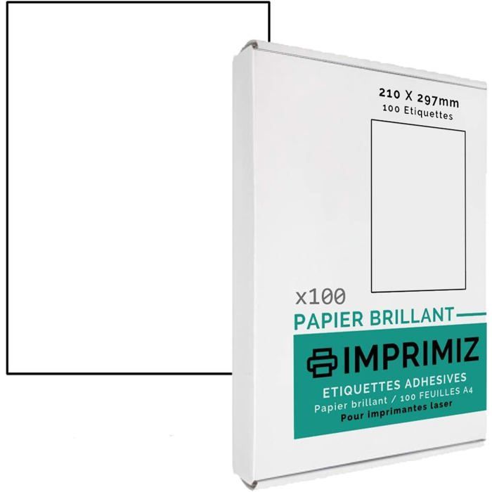 100 Self-Adhesive DIN A4 Label Stickers, 210 X 297 Mm, Universal
