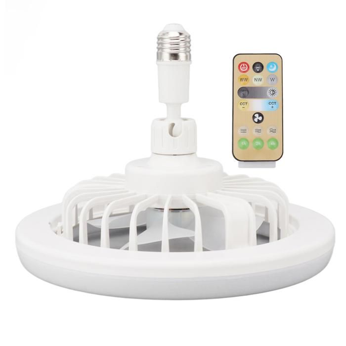 Ventilateur de plafond 30 W 98 pouces petit ventilateur LED silencieux E27 luminaire de chambre à coucher avec télécommande 8 - Wen