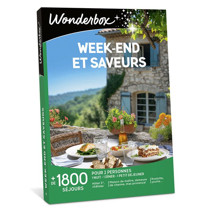 Wonderbox Week-end En Amoureux - Coffret Cadeau Duo - 2900 Séjours Romantiques