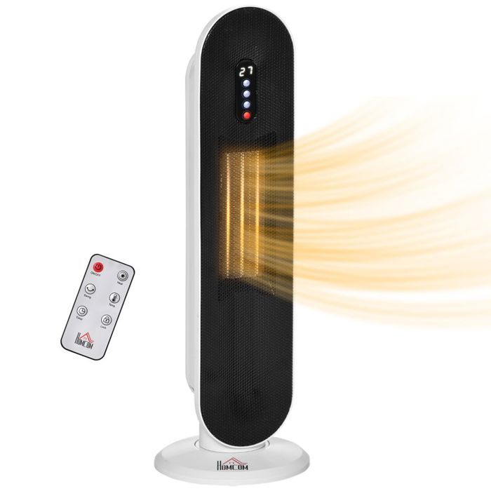 Chauffage Soufflant Céramique 2000W Avec Effet Flamme 3D - 3 Modes, Minuterie 12H, Thermostat - Chauffage D'Appoint Salon