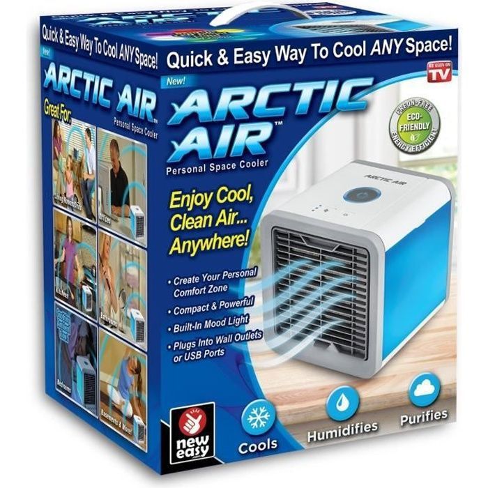 Refroidisseur dair - Arctic Air - Ventilateur évaporatif - 3 vitesses - Humidificateur - Écologique - Arctic Air