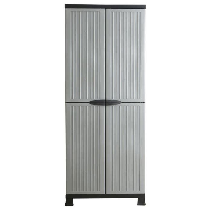 Gris Armoire plastique JILLS Pour bureau/salon/jardin 68x39x171 5 cm LV3170