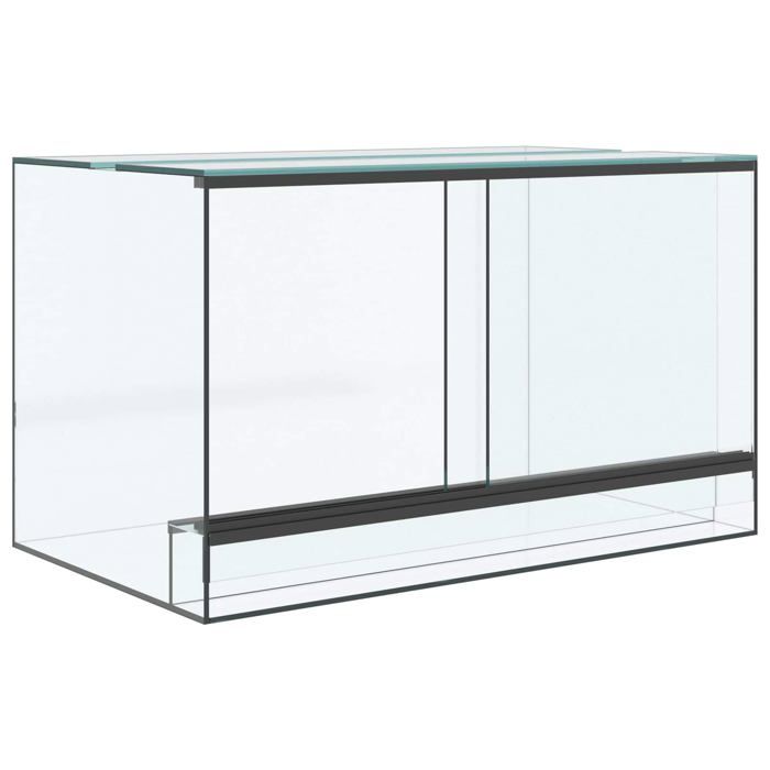 Terrarium en verre pour reptiles - vidaXL - 50x30x30 cm - Blanc - Vision à 360 degrés - Bonne ventilation