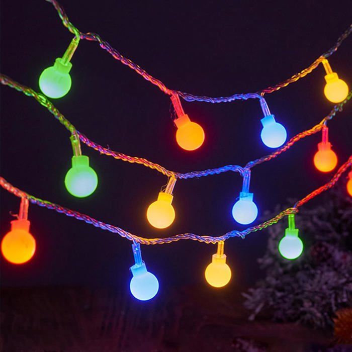 TRAHOO-Guirlande Lumineuse LED 1.5M 10 LED Guirlande Lumineuse avec Piles Multicolore Globe Guirlandes Lumineuses pour Inté[J346]