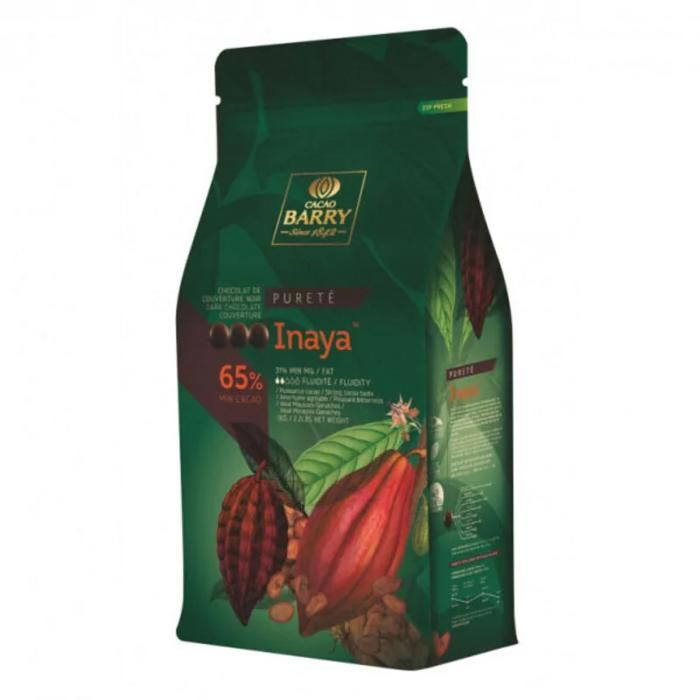 CACAO BARRY  65% Min Cacao Chocolat Inaya Pistoles 1 kg