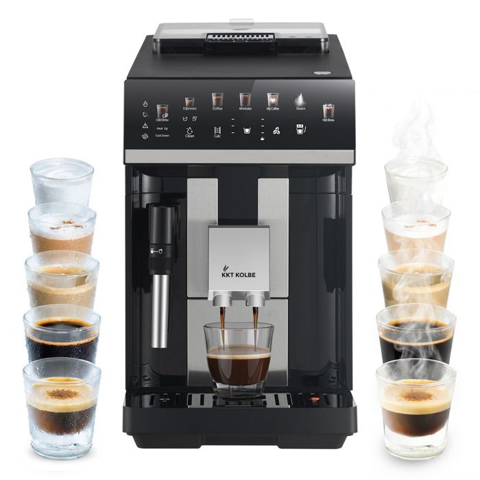 KKT KOLBE Pure Machine à café Buse vapeur Cold Brew 15 bars Broyeur 7 niveaux Écran tactile 4 boissons - Kkt kolbe