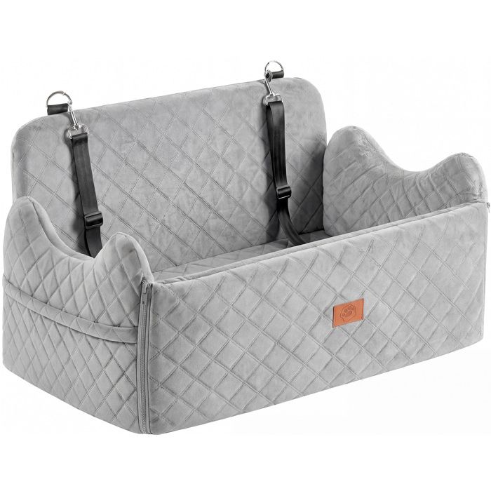 Comparer les prix de Siège auto BALCONERA pour chiens de taille moyenne et grande supportant jusquà 25 kg (Gris clair)