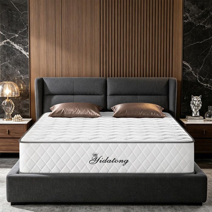 Matelas Mousse à Mémoire de Forme 140x190 cm Épais 30cm Fermeté MoyenneSoutien à Haut Rebond Confortable et Durable Respirant
