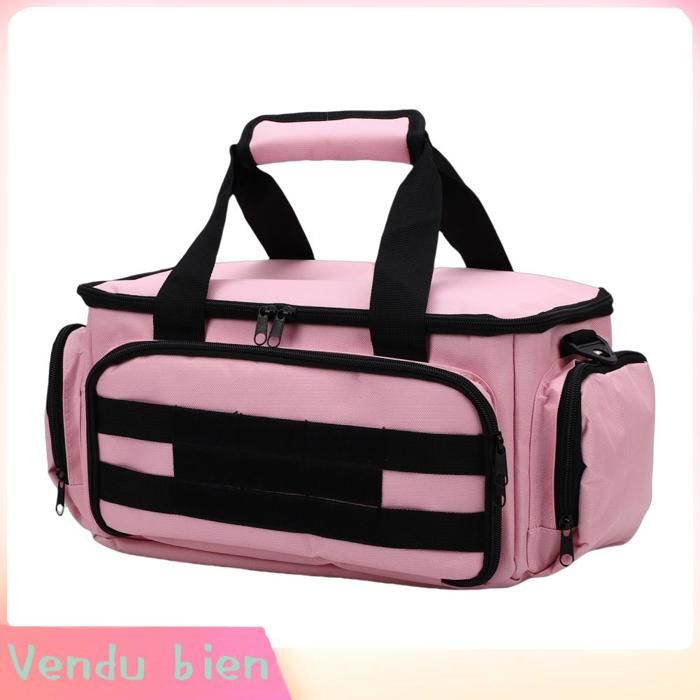 Sac à outils de 14 pouces pour femmes porte-outils avec fond antifriction pour électricien charpentier réparateur rose