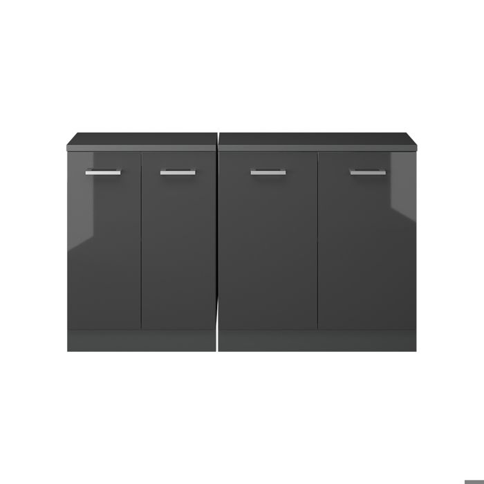 Ensembles sous pente Rion 140cm Lot de 2 caissons 60 cm de profondeur Anthracite Haute brillance/Anthracite Vicco 60520 Ensembles sous pente Rion 140cm Lot de 2 caissons 60 cm de profondeur Anthracite Haute brillance/Anthracite Vicco 60520