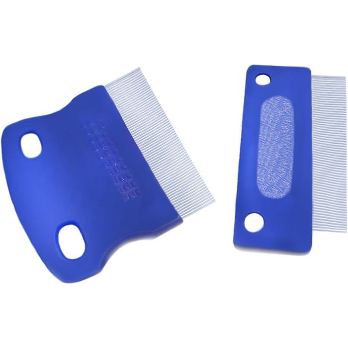 Peigne anti-taches pour chien nettoyage contour des yeux modèle 65 dents acier inoxydable lot de 2