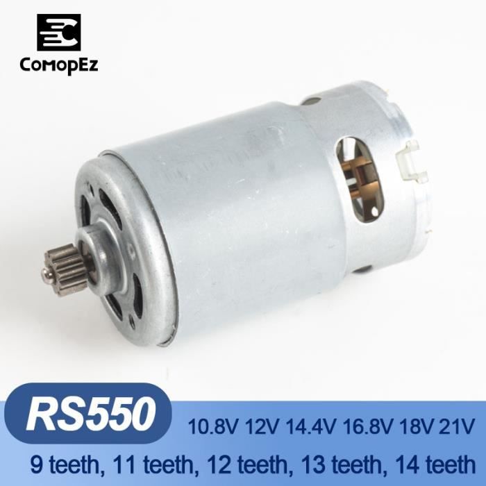 Moteur CC RS550 De Rechange Pour Perceuse/Visseuse Bosch GSR120LI - 13 Ou 15 Dents, 12V/14.4V - 8