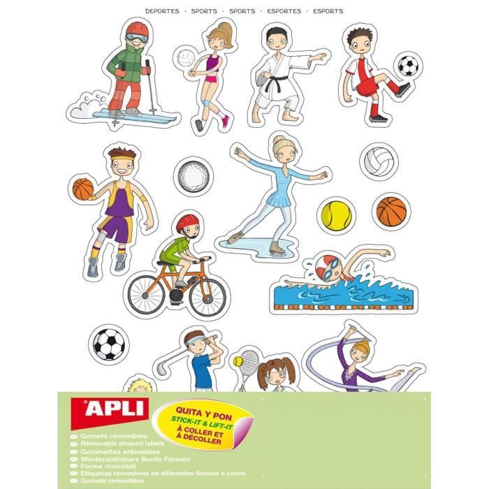 APLI APLI KIDS Pochette de 624 gommettes enlevables rondes assorties APLI APLI KIDS Pochette de 624 gommettes enlevables rondes assorties