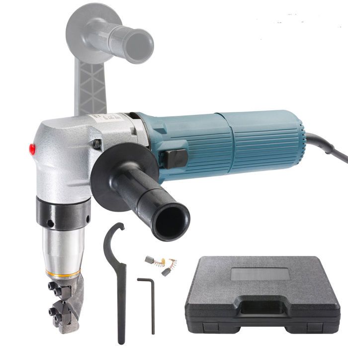 AREBOS Grignoteuse à tôle acier | 625 W | 4 mm | étui inclus | convient pour l'acier, l'inox et le plastique coupe-tôle grignoteuse