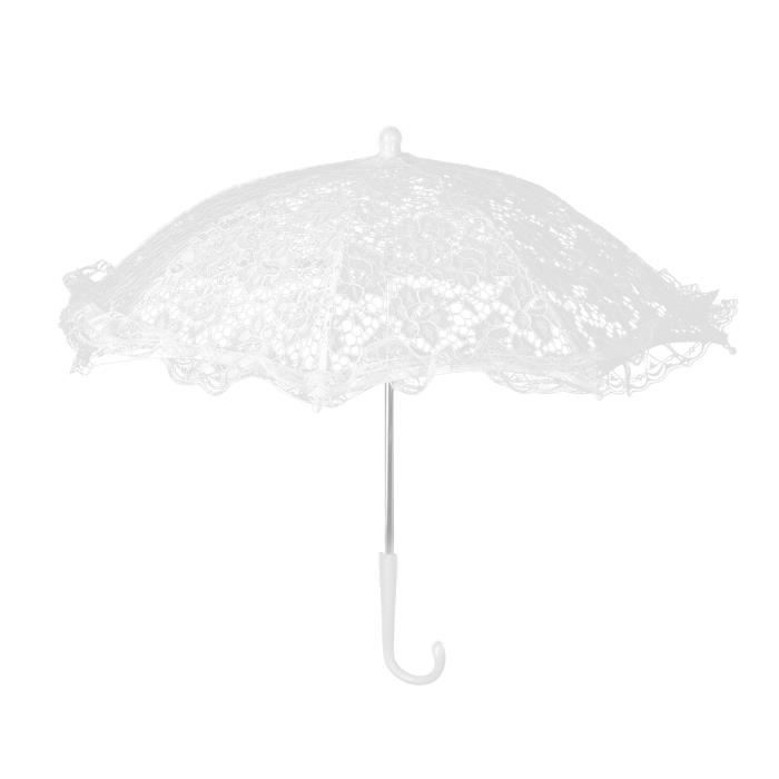 Parapluie Cœur Blanc Mariée VON LILENFELD – Parasol Pliant Résistant Au Vent, Forme Cœur Romantique