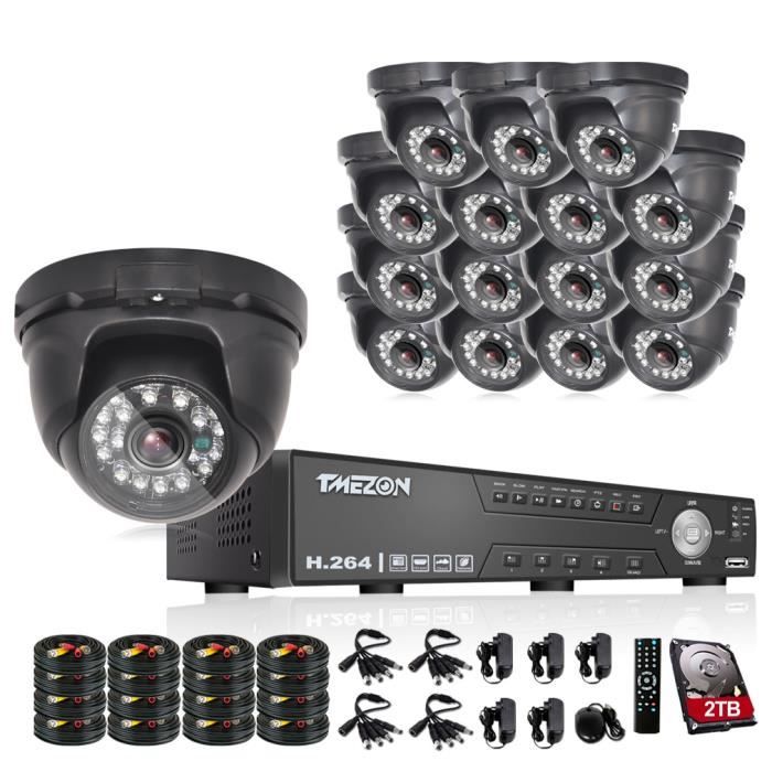 TMEZON 960P Caméra de surveillance CCTV avec Weatherprof Vision nocturne peut être utilisée avec Interphone vidéo TMEZON MZ-IP-V103W MZ-IP-V142B 