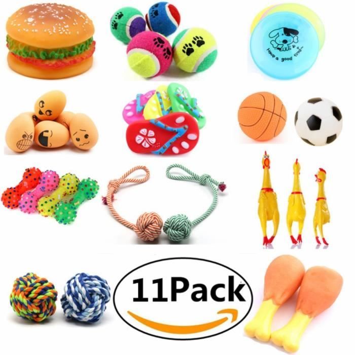 11 Pcs Kit Jouets pour Chien Chiot Jouets à Mâcher