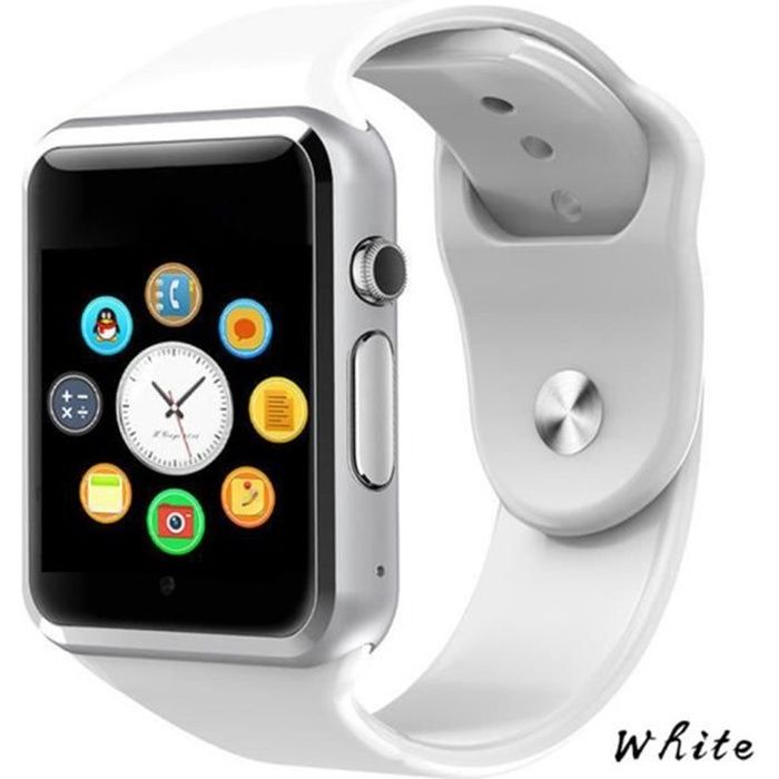 A1 Montre connect e Bluetooth 4.0 Ecran IPS HD Carte SIM