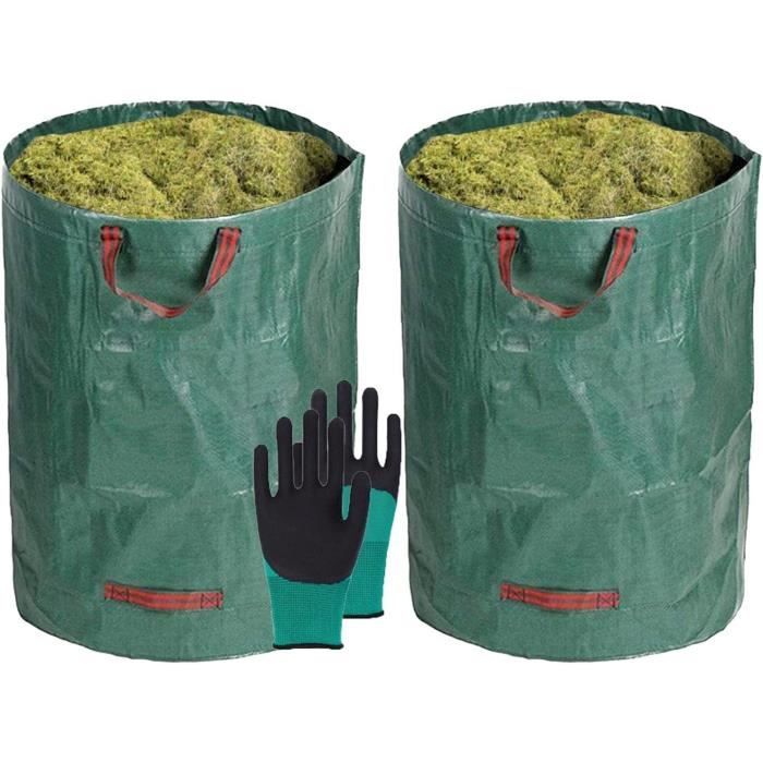 Sacs à déchets jardin - miniClover - 272 L - Vert et noir - 65x65x74 cm - Grande