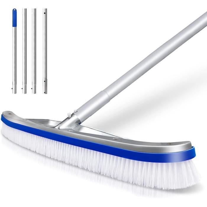Brosse De Piscine 43 Cm - Brosse Nettoyage Fond Et Murs Avec Poils Nylon Pour Piscines, Spas Et Carrelages