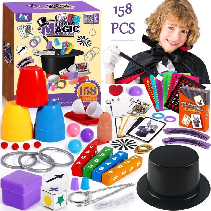Ensemble d'accessoires magiques pour débutants drôles, Twisty, ver magique,  sac de changement, côtes, fleurs, faire des choses, tour de disparition,  jouets pour enfants