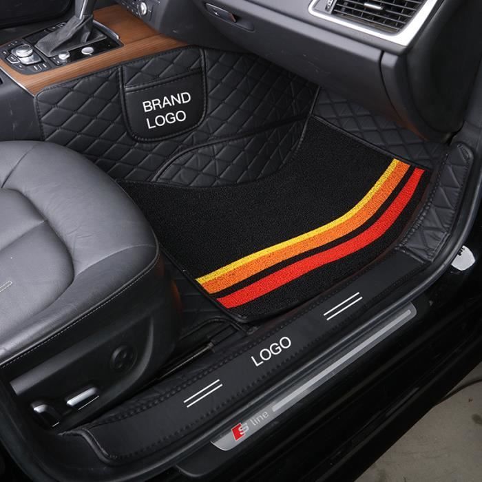 Tapis de sol de voiture sur mesure,double couche,en cuir durable,pour siège  avant (uniquement pour un siège)- black2 passenger - Cdiscount Sport