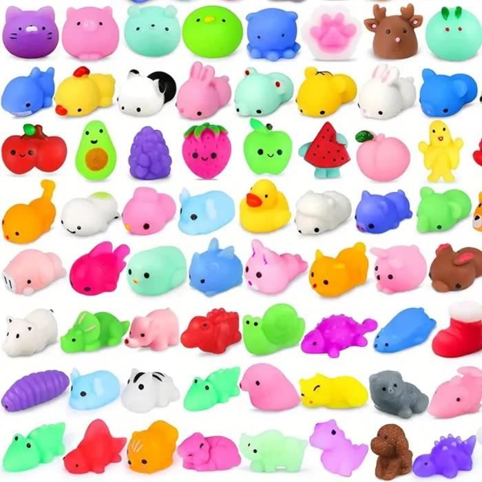 Nestling 21Pièces Kawaii Mochi Squishy Toys - Mini Squishies Noctil Soft Squeeze Jouet Mignon Animal Squishy Jouet Anti Amz B0