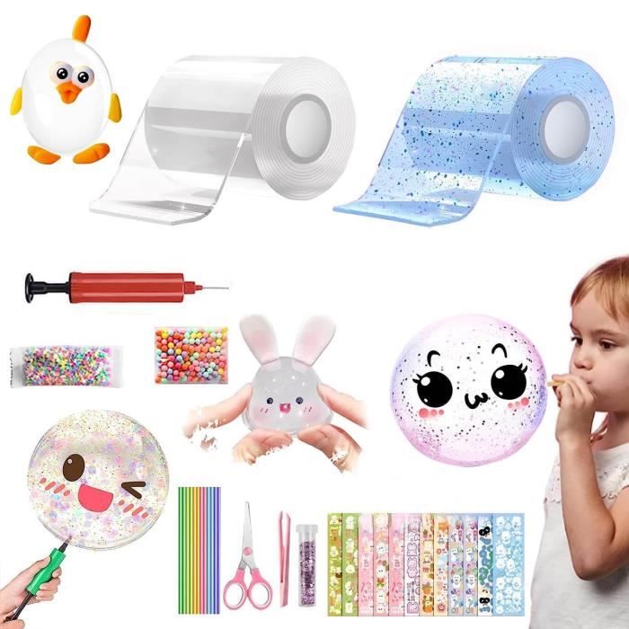 Kit Nano Tape Bulles DIY Pour Enfants - Ruban Adhésif Super élastique Avec Accessoires Créatifs