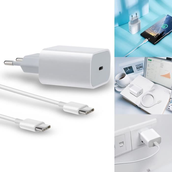 Chargeur 18w USB-C Adaptateur secteur avec câble de type C Chargeur rapide  pour iPhone 11 Pro @YinmgmhjX1211 - Cdiscount Informatique