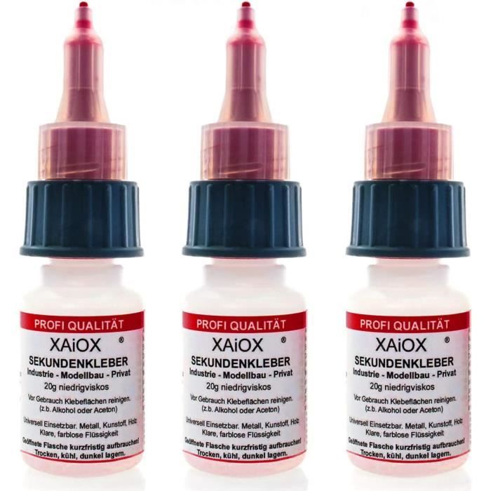 Lot De 3 Colles Instantanées SILISTO 20g - Ultra Forte, Tous Matériaux