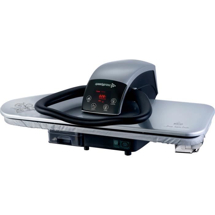 Presse à repasser à vapeur robuste 90HD-S Silver 2600watt 91cm de Speedypress (+ accessoire de fer, filtre et couvercle)