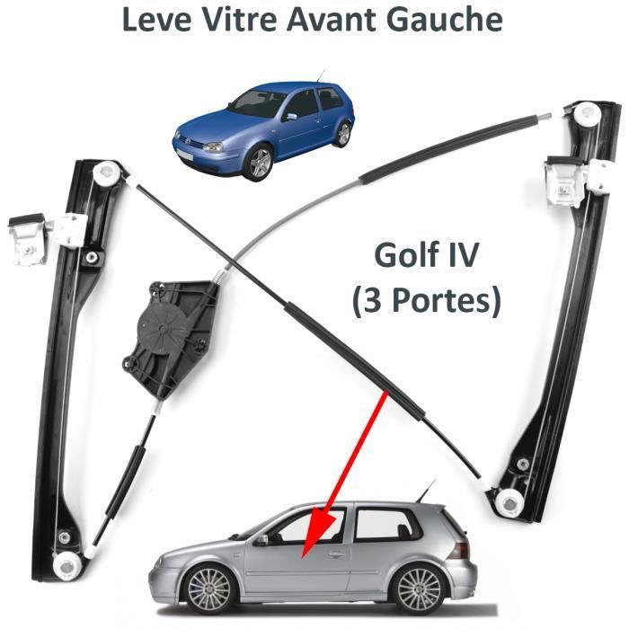 Mécanisme de Lève vitre pour Volkswagen Golf IV 98-05 (3 portes) - AVANT GAUCHE (côté conducteur)