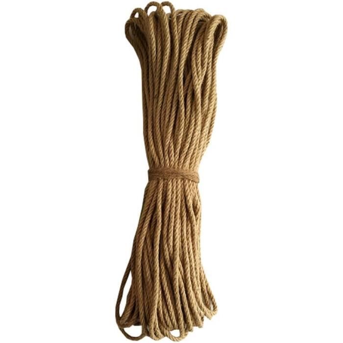 Corde De Jute Naturelle 8mm - 10m - DIY, Décoration, Jardin, Griffoir Chat
