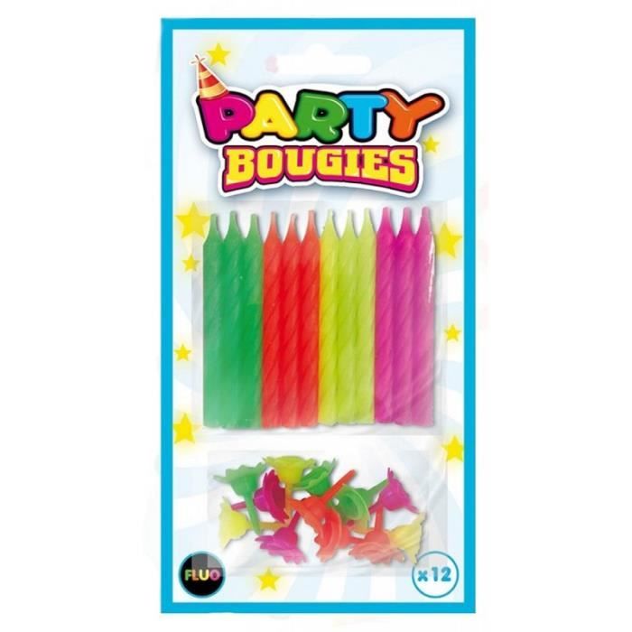 Bougies D Anniversaire Fluo Cdiscount Maison