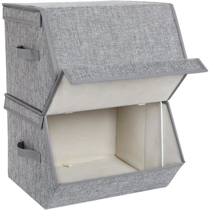 Lot De 6 Boîtes De Rangement Empilables Avec Couvercle - Petite Boîte