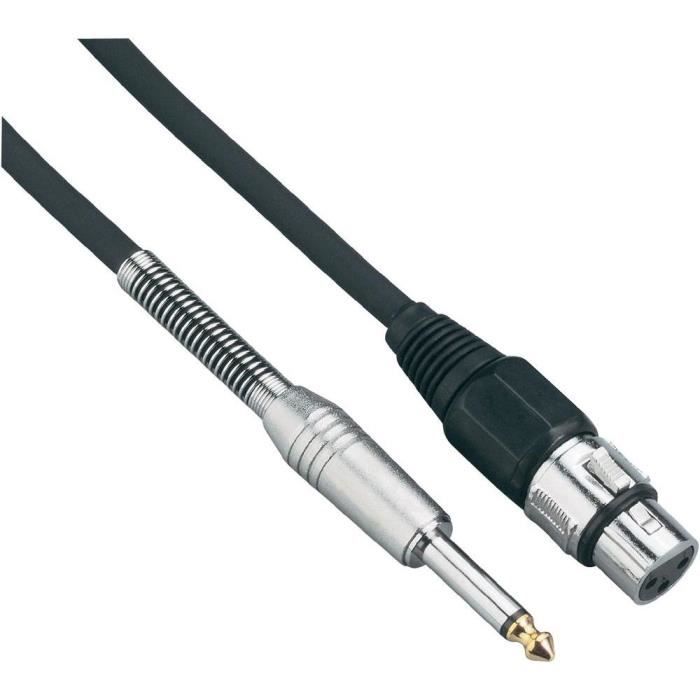 Câble Paccs pour enceinte Xlr F/Jack 6.35mm 10 M Cdiscount Instruments de musique
