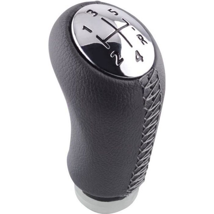 Housse En Cuir Pour Pommeau De Levier De Vitesse Renault Laguna 3 (2007-2014) – 6 Vitesses – Noir, Design Premium